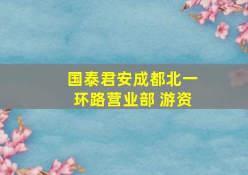 国泰君安成都北一环路营业部 游资